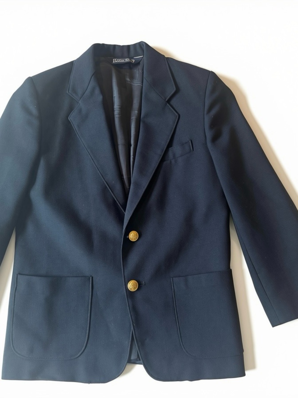 Lands' End Navy Blazer with Gold Buttons